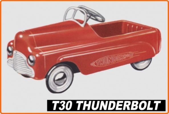 TRI-ANG T30 THUNDERBOLT PEDAL CAR PARTS